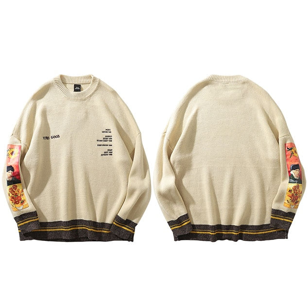 "Van Gogh" Graphic Unisex Streetwear Vintage Women Men Y2K Sweater