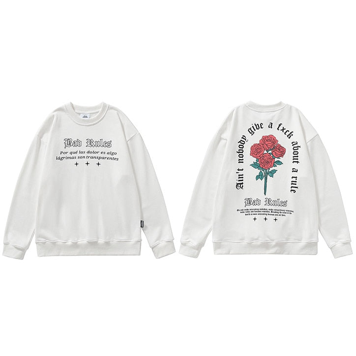 "Nobody" Graphic Unisex Streetwear Vintage Women Men Y2K Sweatshirt