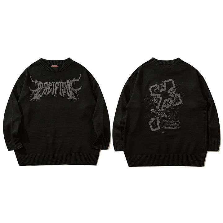 "Pacific Rising" Graphic Unisex Streetwear Vintage Women Men Y2K Sweater