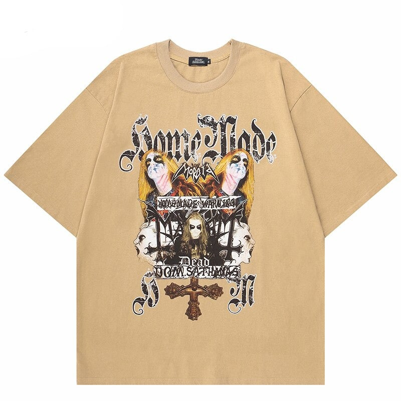 "Punk Rock" Graphic Unisex Streetwear Vintage Women Men Y2K T-Shirt
