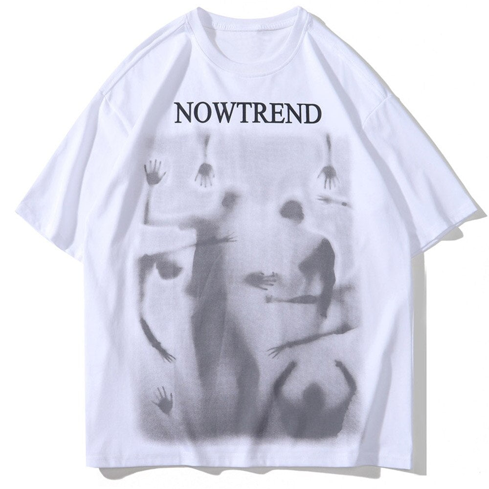 "Sandy Ghost" Graphic Unisex Streetwear Vintage Women Men Y2K T-Shirt