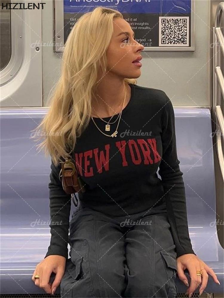 "Subway" Graphic Unisex Streetwear Vintage Women Men Y2K Slim Basic T-Shirt