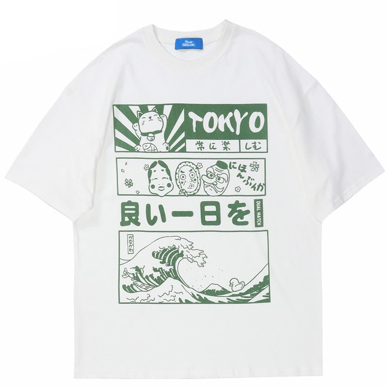 "Great Wave" Graphic Unisex Streetwear Women Men Y2K T-Shirt