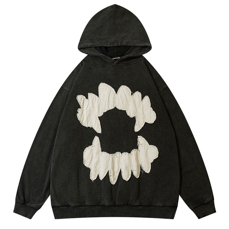 "Open Mouth" Graphic Unisex Streetwear Vintage Women Men Y2K Hoodie