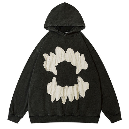 "Open Mouth" Graphic Unisex Streetwear Vintage Women Men Y2K Hoodie