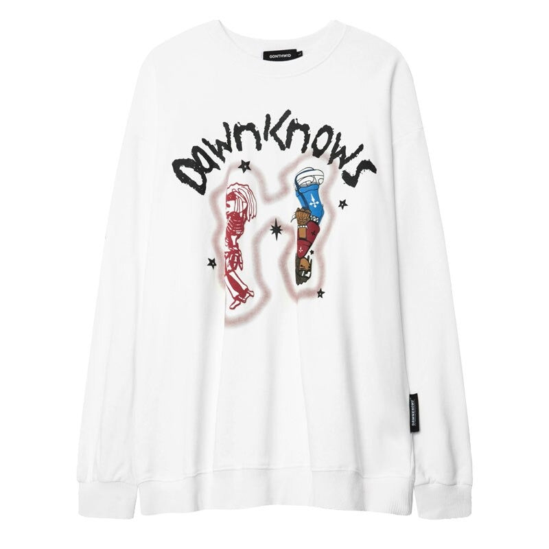 "Don't Know" Unisex Men Women Streetwear Graphic Sweatshirt