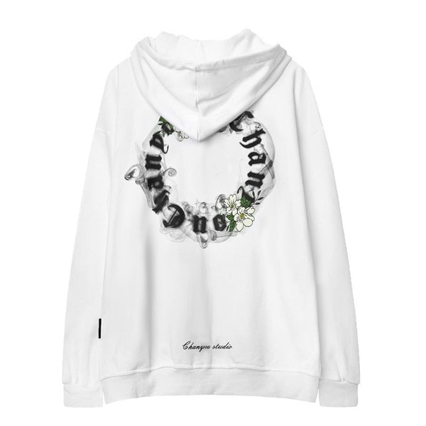"White Crown" Graphic Unisex Streetwear Vintage Women Men Y2K Hoodie