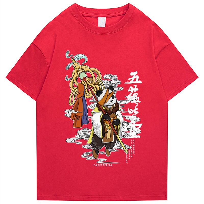 "Royal Panda" Graphic Unisex Streetwear Vintage Women Men Y2K T-Shirt