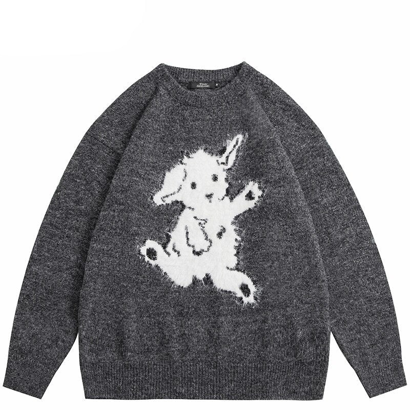 "Run Fast" Graphic Unisex Streetwear Vintage Women Men Y2K Sweater