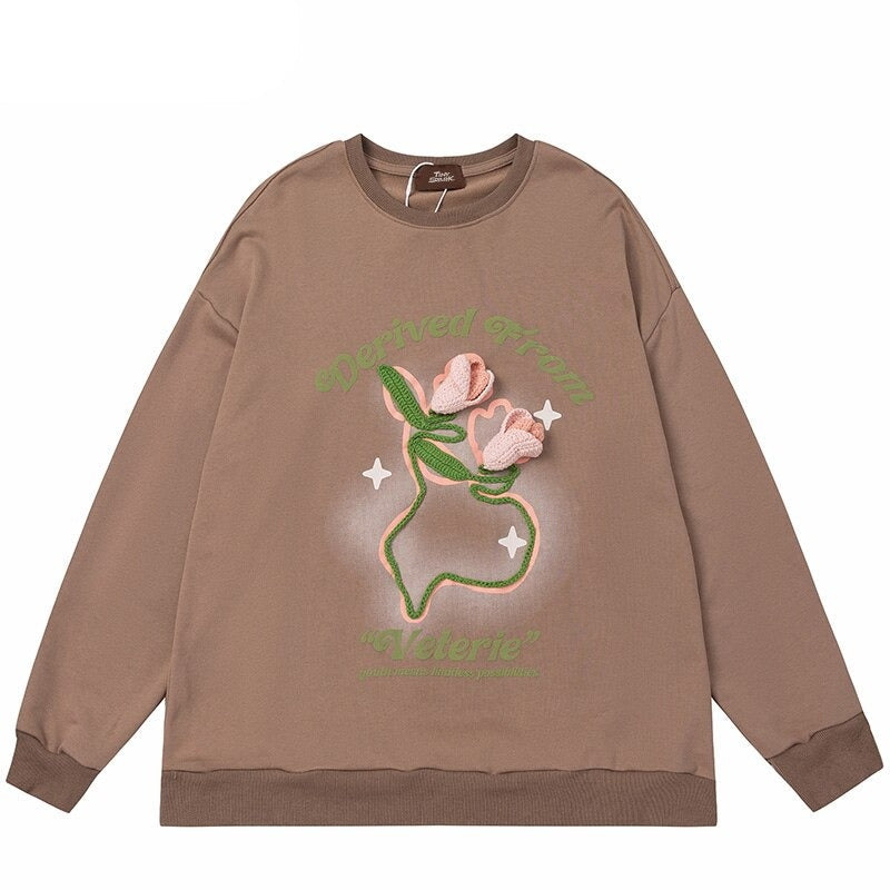 "Front Face" Graphic Unisex Streetwear Women Men Y2K Sweatshirt