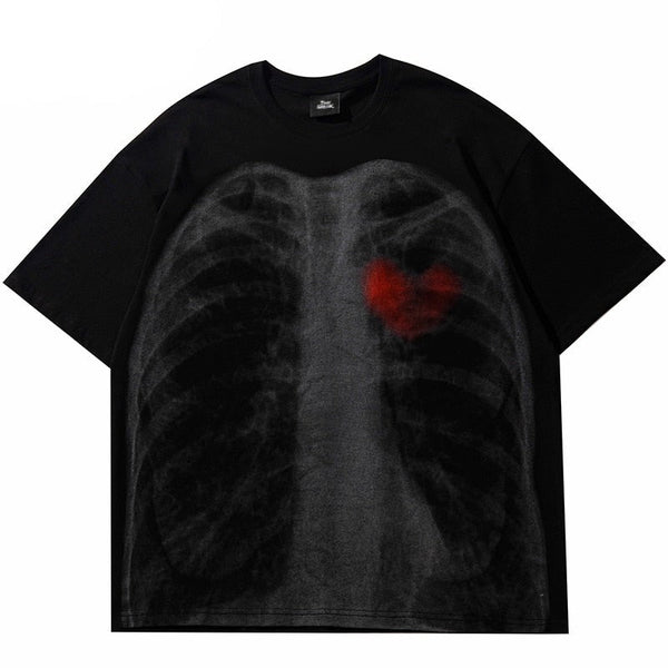 "X-Ray Vision" Graphic Unisex Streetwear Vintage Women Men Y2K T-Shirt