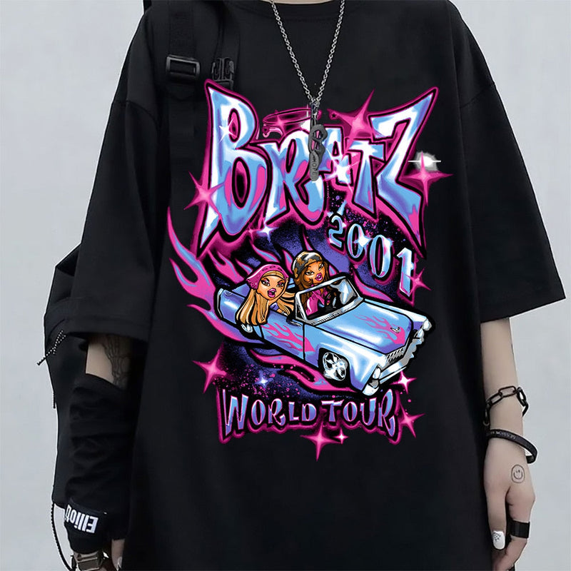 "Bratz For Real" Unisex Men Women Streetwear Graphic T-Shirt