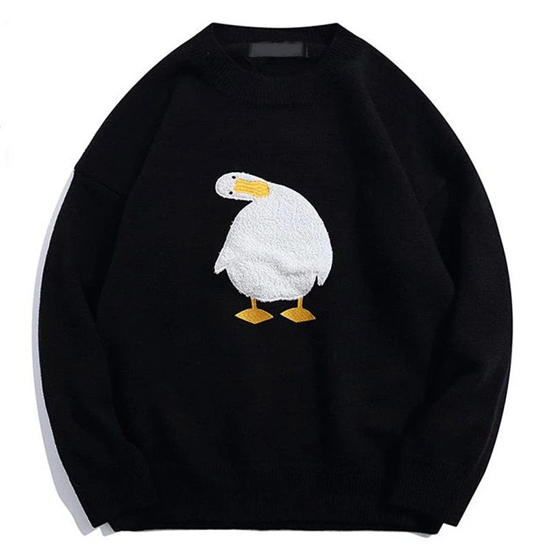 "Confused Duckie" Long Sleeve Unisex Men Women Sweatshirt
