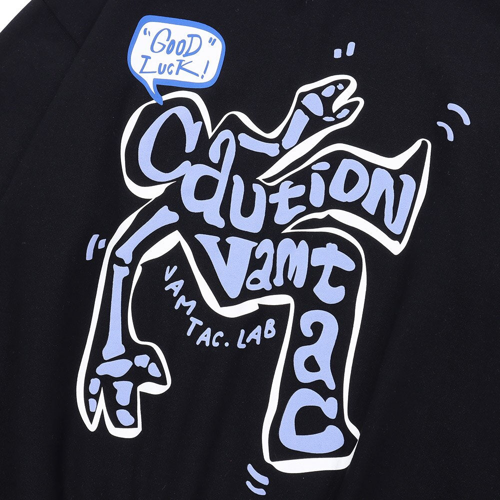 "Caution" Streetwear Unisex Men Women Graphic Hoodie