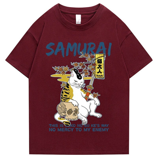 "Samurai" Graphic Unisex Streetwear Vintage Women Men Y2K T-Shirt