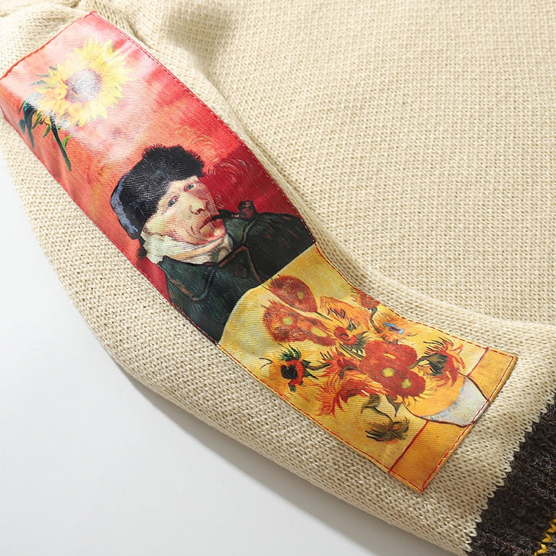 "Van Gogh" Graphic Unisex Streetwear Vintage Women Men Y2K Sweater
