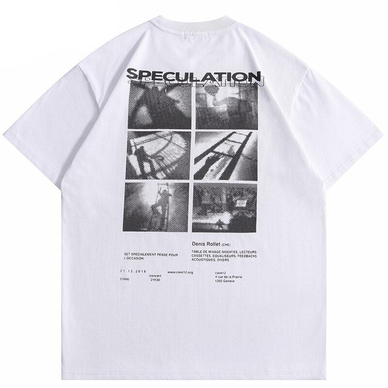 "Speculation" Graphic Unisex Streetwear Vintage Women Men Y2K T-Shirt