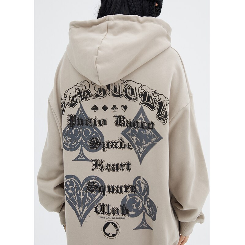 "Deck Of Cards" Graphic Unisex Streetwear Vintage Women Men Y2K Hoodie