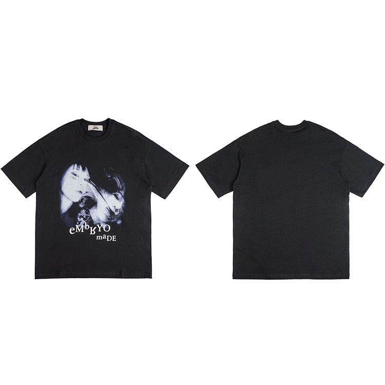 "Blue Fade" Graphic Unisex Streetwear Vintage Women Men Y2K T-Shirt