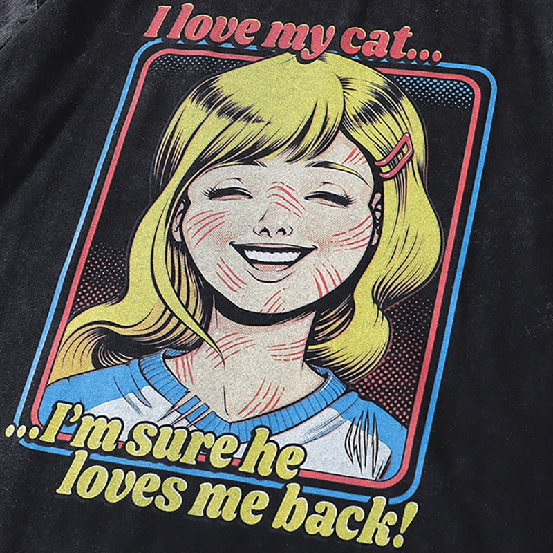 "Loving Me Back" Graphic Unisex Streetwear Vintage Women Men Y2K T-Shirt