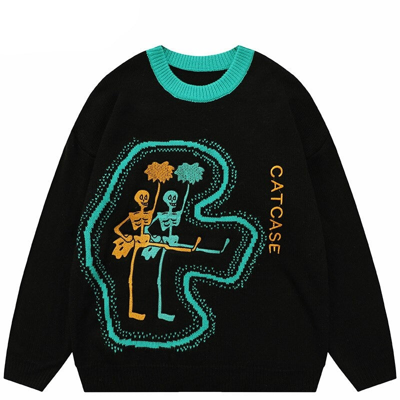 "Twin Causes" Graphic Unisex Streetwear Vintage Women Men Y2K Sweater