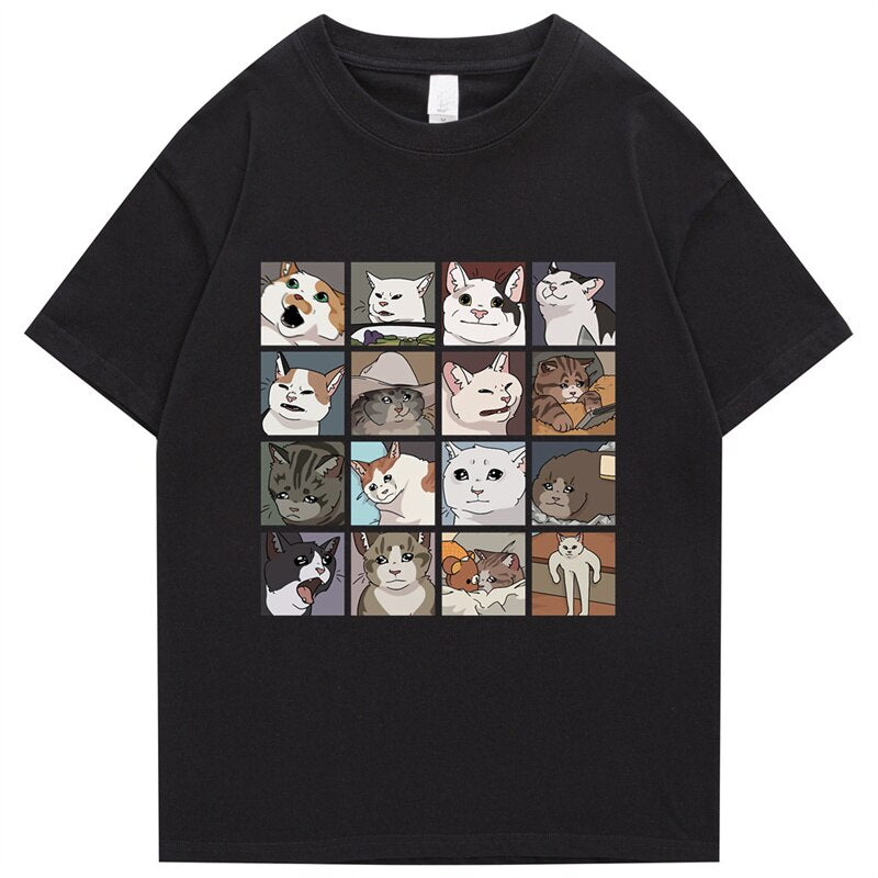 "Cartoon Hand Out" Unisex Men Women Streetwear Graphic T-Shirt