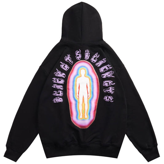 "Stick Figure" Graphic Unisex Streetwear Vintage Women Men Y2K Hoodie