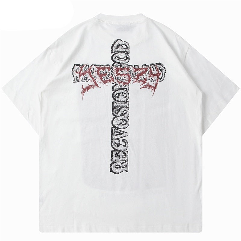 "Godless" Graphic Unisex Streetwear Women Men Y2K T-Shirt