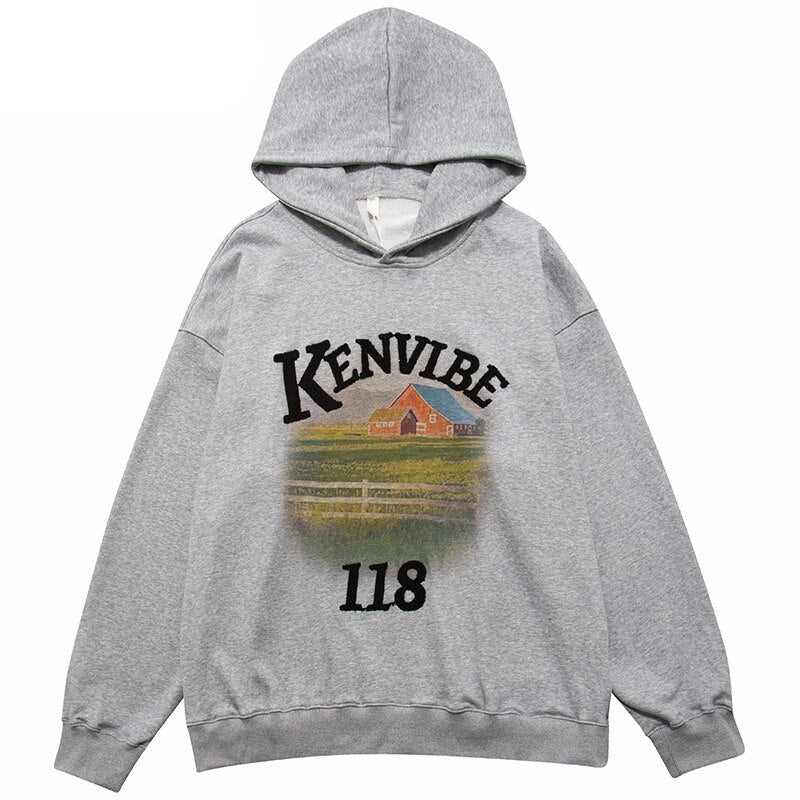 "Sunrise Rainbow" Graphic Unisex Streetwear Vintage Women Men Y2K Hoodie