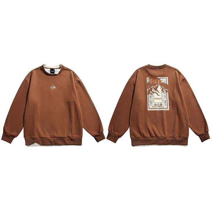 "Mountain Climb" Graphic Unisex Streetwear Vintage Women Men Y2K Sweatshirt
