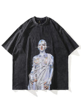 "Future Drapes" Graphic Unisex Streetwear Women Men Y2K T-Shirt