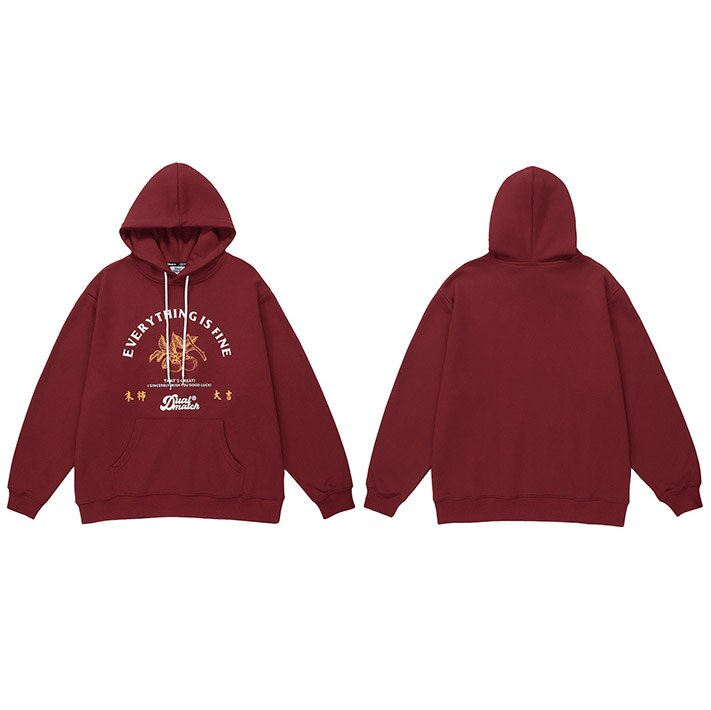 "Everything Is Fine" Unisex Men Women Streetwear Graphic Hoodie