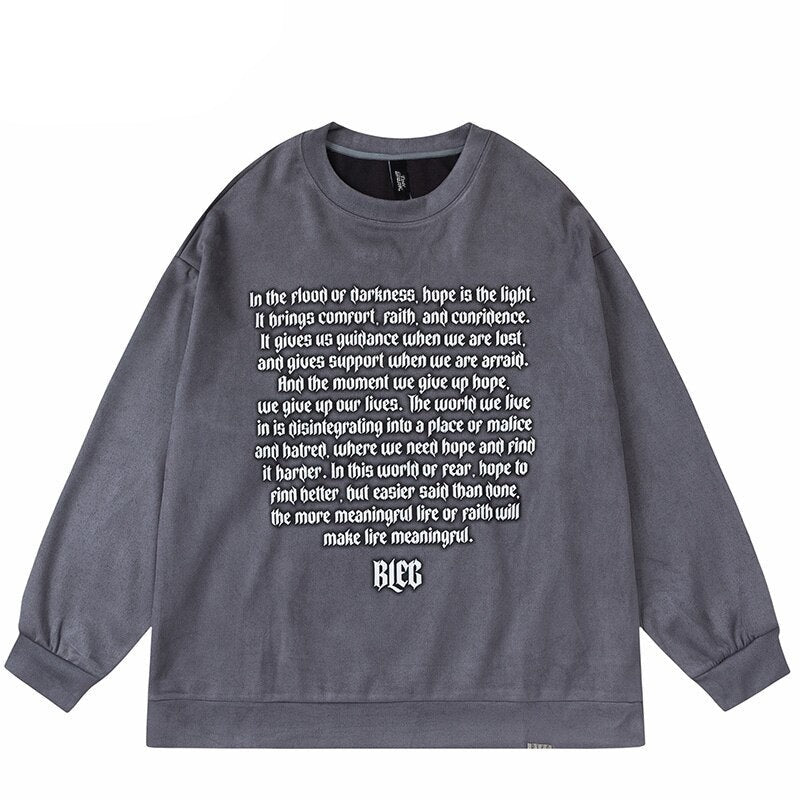 "It Was Written Again" Graphic Unisex Streetwear Vintage Women Men Y2K Sweatshirt