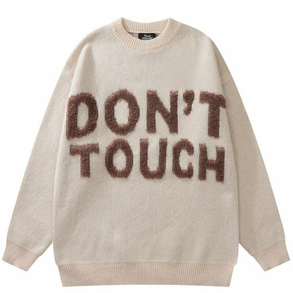 "Don't Touch" Unisex Men Women Streetwear Graphic Sweater