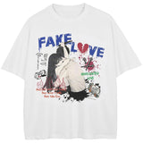 "Fake Feelings" Unisex Men Women Streetwear Graphic T-Shirt