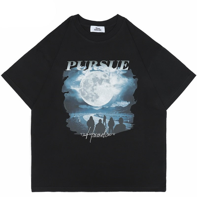 "Pursue" Graphic Unisex Streetwear Vintage Women Men Y2K T-Shirt