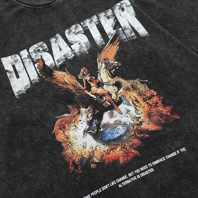 "Diaster" Unisex Men Women Streetwear Graphic T-Shirt