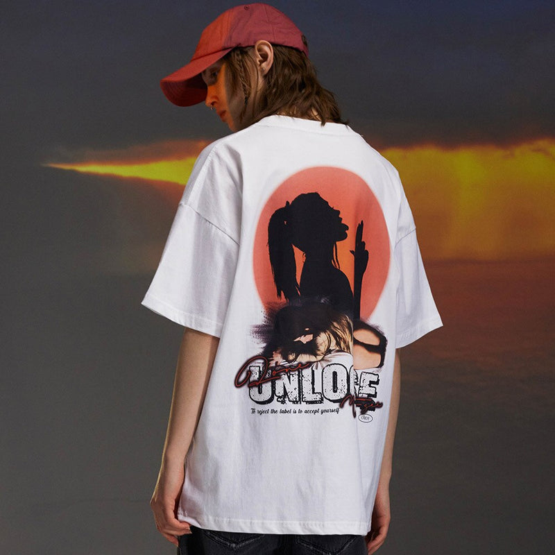 "Unloose" Graphic Unisex Streetwear Vintage Women Men Y2K T-Shirt