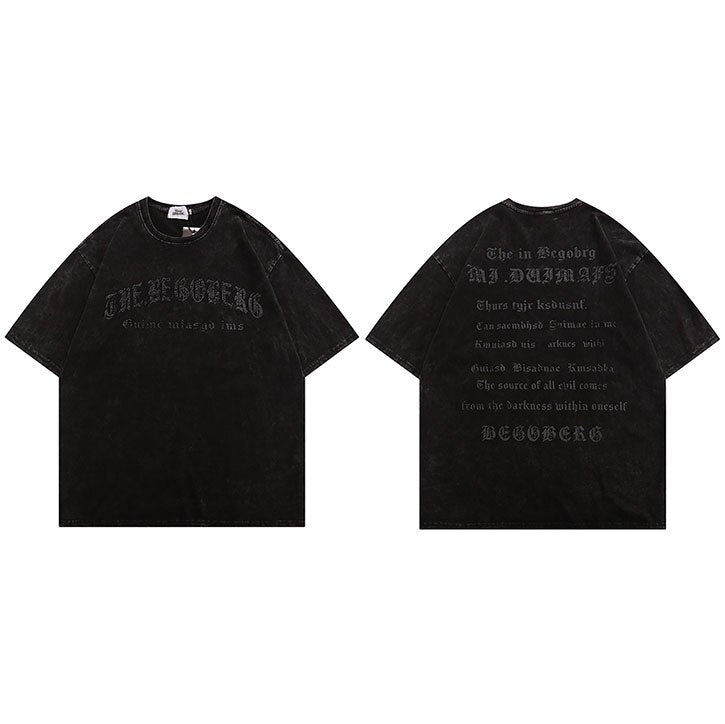"Written In Block" Graphic Unisex Streetwear Vintage Women Men Y2K T-Shirt