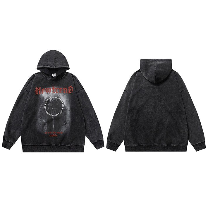 "Scary Hours" Graphic Unisex Streetwear Vintage Women Men Y2K Hoodie
