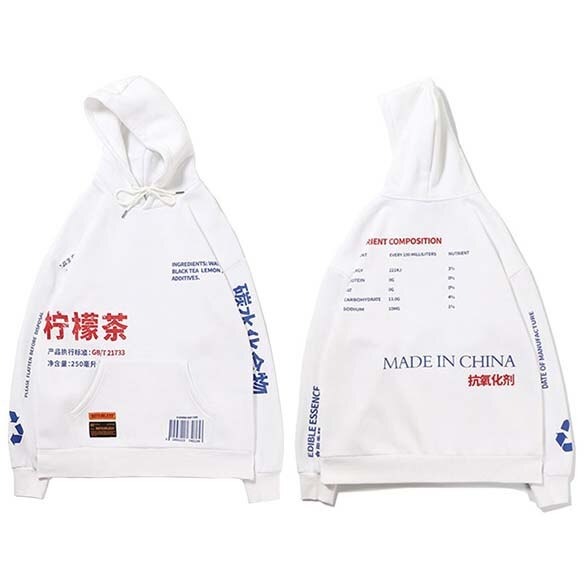 "Hot Tea" Graphic Unisex Streetwear Vintage Women Men Y2K Hoodie