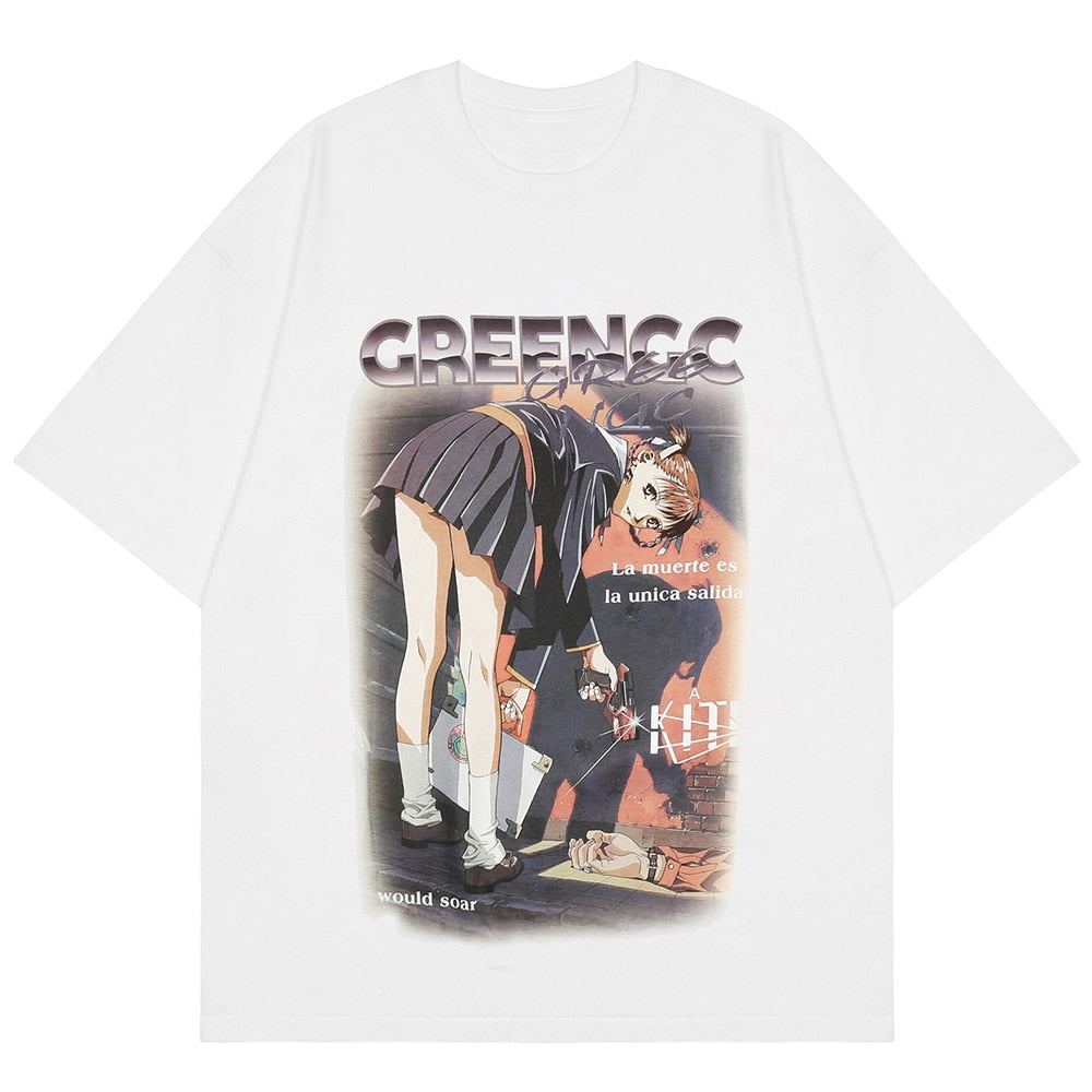 "Watching You" Graphic Unisex Streetwear Vintage Women Men Y2K T-Shirt