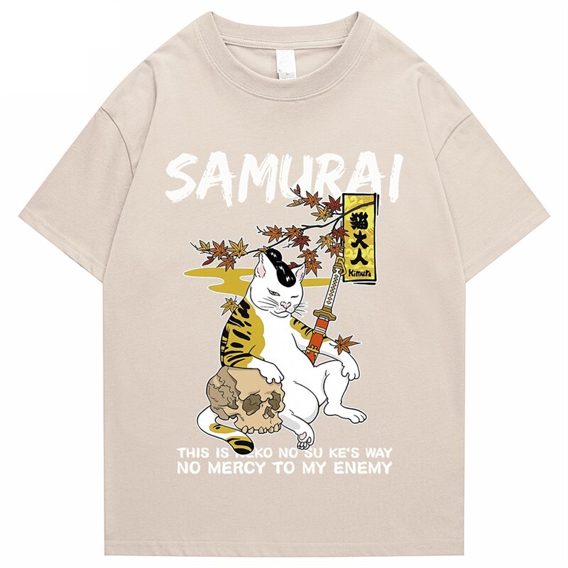 "Samurai" Graphic Unisex Streetwear Vintage Women Men Y2K T-Shirt