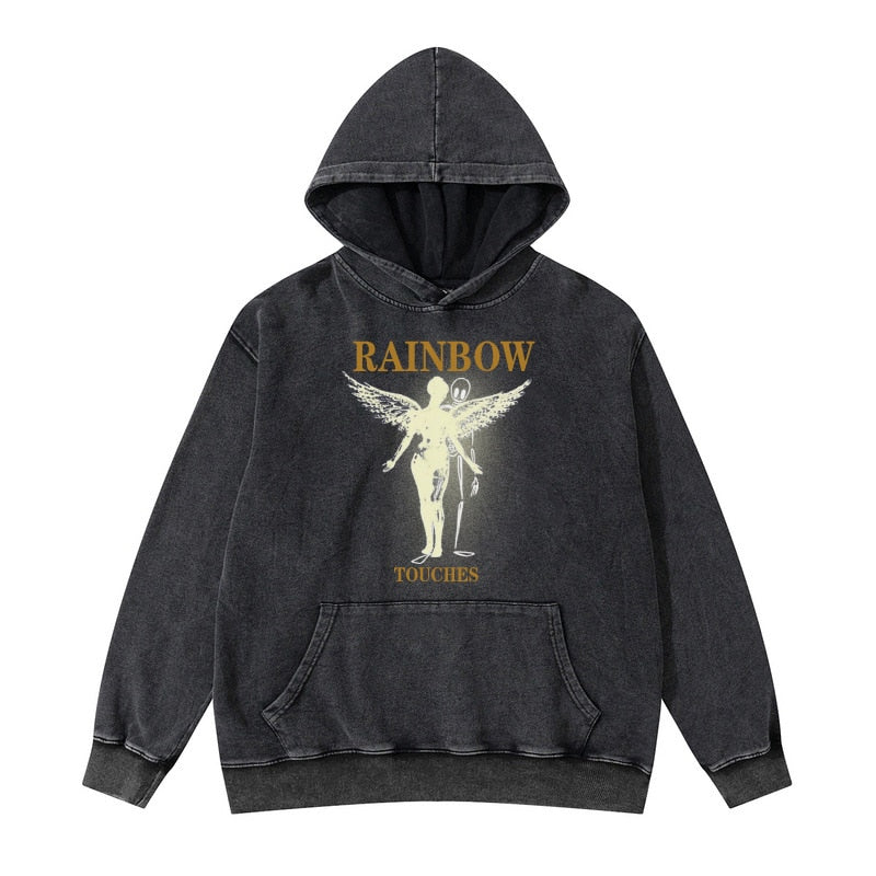 "Rainbow Touches" Graphic Unisex Streetwear Vintage Women Men Y2K T-Shirt
