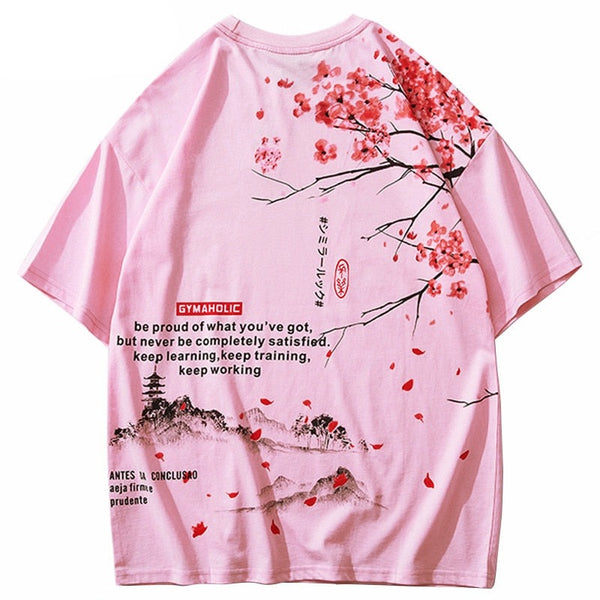 "Pink Tree" Graphic Unisex Streetwear Vintage Women Men Y2K T-Shirt