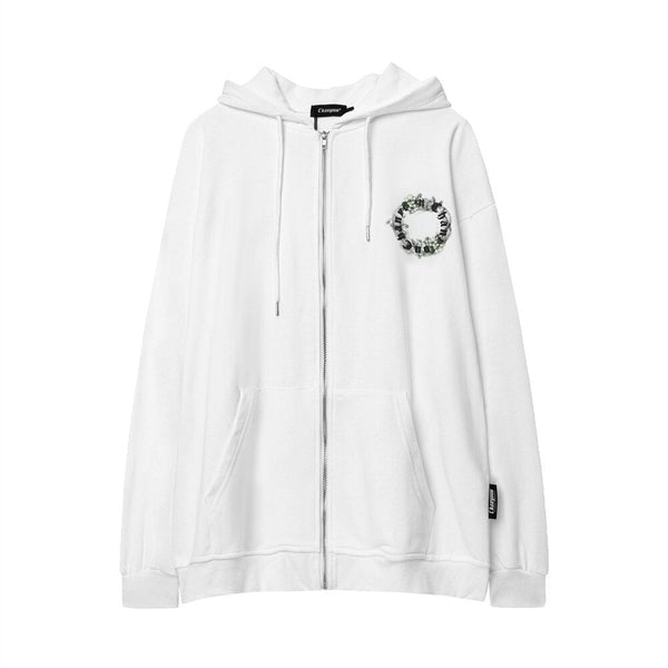 "White Crown" Graphic Unisex Streetwear Vintage Women Men Y2K Hoodie