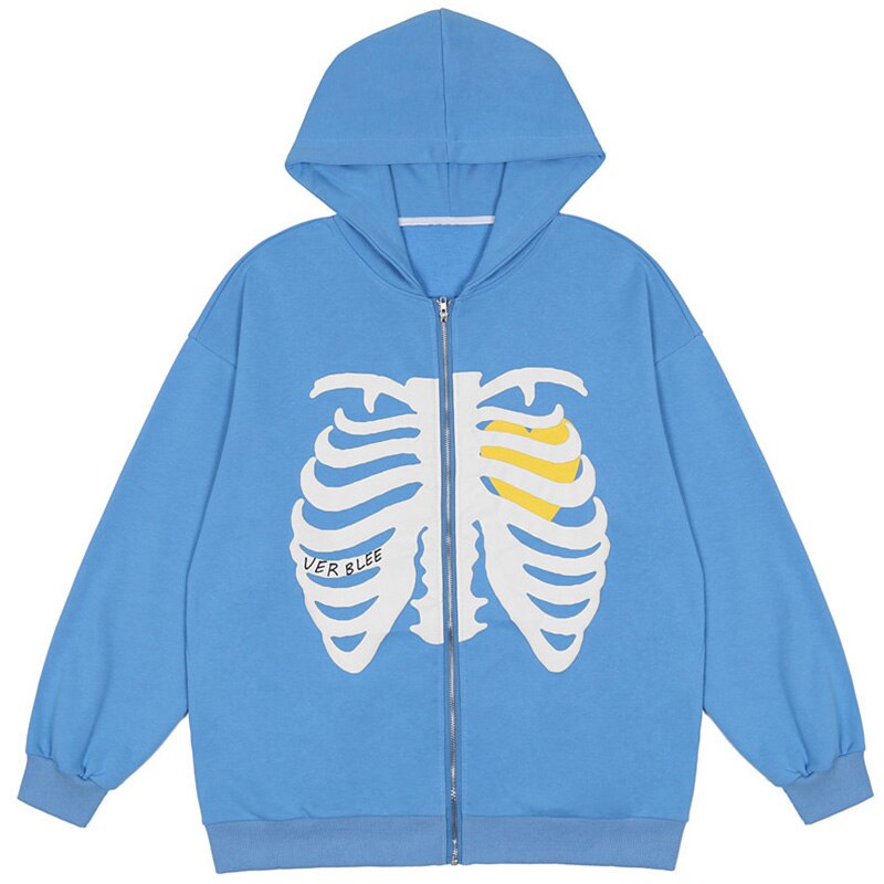 "Broken Bones" Unisex Men Women Streetwear Graphic Hoodie