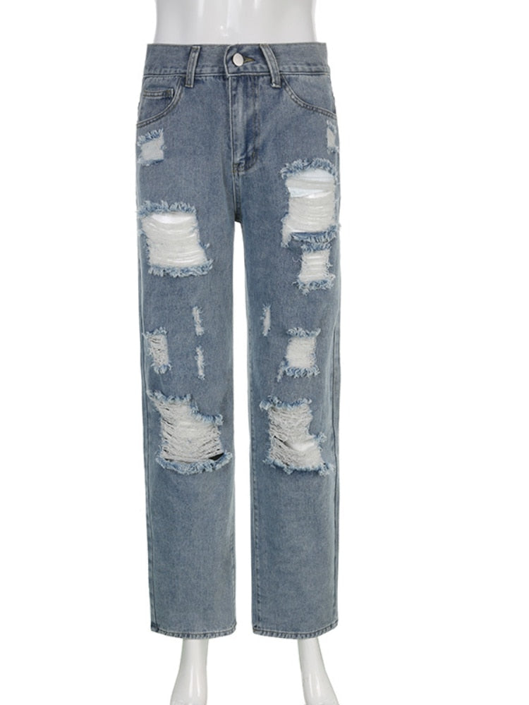 "Skate" Graphic Unisex Streetwear Women Men Y2K Denim Jeans