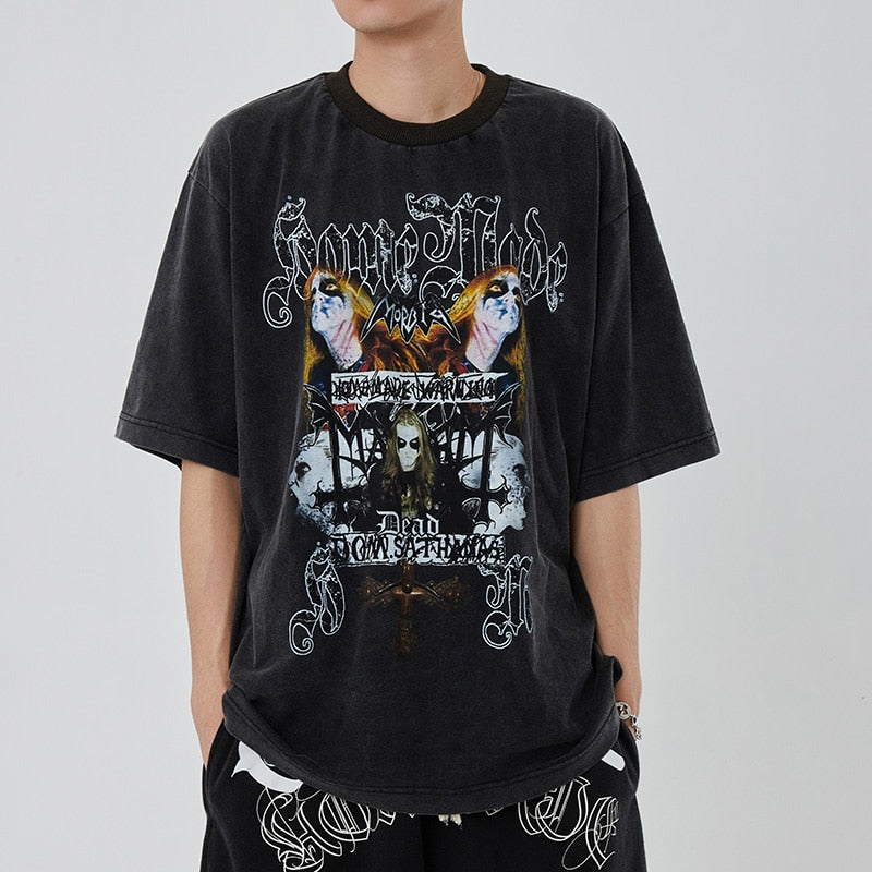 "Punk Rock" Graphic Unisex Streetwear Vintage Women Men Y2K T-Shirt