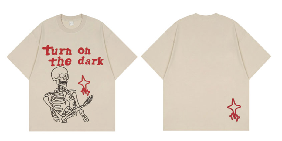 "Turn On The Dark" Graphic Unisex Streetwear Vintage Women Men Y2K T-Shirt